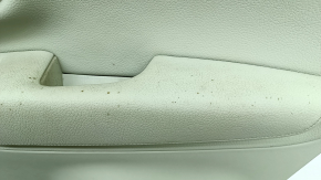 Door trim, rear right card, Volvo XC90 16-20, gray, gray leather insert, gray leather armrest, with handle, wood insert with chrome molding, scratches on the insert, ready for dry cleaning
