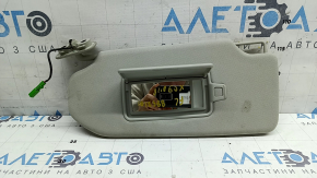 Left sun visor Volvo XC90 16-26 gray with backlight, without hook, dry cleanable