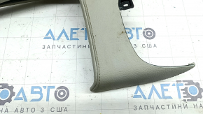 Front center console trim Volvo XC90 16-23 type 1, leather, gray, dry-cleanable
