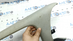 Front center console trim Volvo XC90 16-23 type 1, leather, gray, dry-cleanable