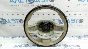 Bare steering wheel Volvo XC90 16-26, gray leather, without heating and paddles, without overlay, for dry cleaning, scratches