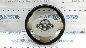 Bare steering wheel Volvo XC90 16-26, gray leather, without heating and paddles, without overlay, for dry cleaning, scratches