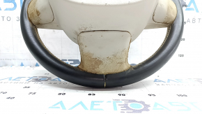 Bare steering wheel Volvo XC90 16-26, gray leather, without heating and paddles, without overlay, for dry cleaning, scratches