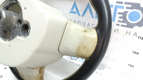Bare steering wheel Volvo XC90 16-26, gray leather, without heating and paddles, without overlay, for dry cleaning, scratches
