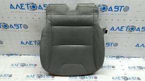 Driver's seat cushion upholstery for Kia Niro 17-22 HEV, PHEV, gray leather, with blue stitching, perforated, heated, for ventilation, worn, dented, needs cleaning, cracked