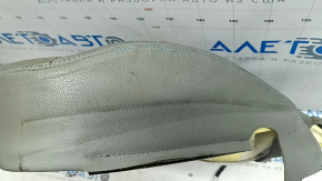 Driver's seat cushion upholstery for Kia Niro 17-22 HEV, PHEV, gray leather, with blue stitching, perforated, heated, for ventilation, worn, dented, needs cleaning, cracked