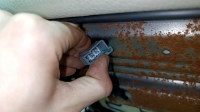 Left rear seat, 2nd row, Volvo XC90 16-22, grey leather for 3rd row, dry-cleanable, rusty frame