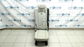 Rear center seat 2nd row Volvo XC90 16-25 gray leather for 3rd row, with belt and armrest, dry-cleanable, dents, rusty frame