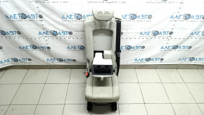 Rear center seat 2nd row Volvo XC90 16-25 gray leather for 3rd row, with belt and armrest, dry-cleanable, dents, rusty frame