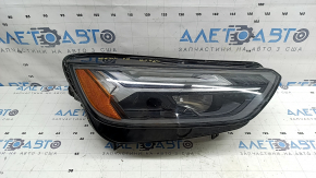 Front right headlight assembly for Audi Q5 80A 21-25 LED, needs polishing, scratches, yellowing LED