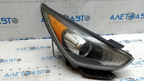 Front right headlight Kia Niro 17-19 HEV, PHEV with bracket, halogen, LED DRL, polishable, cobweb, dried out seal