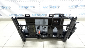 The back of the rear row of seats, 2nd row, left, Audi Q5 80A 21-25, black leather, mechanical, with a seat belt and armrest, a tear on the back side