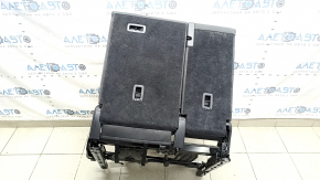 The back of the rear row of seats, 2nd row, left, Audi Q5 80A 21-25, black leather, mechanical, with a seat belt and armrest, a tear on the back side