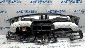 Torpedo front panel with AIRBAG Kia Niro 17-19 HEV, PHEV light gray, under the central speaker