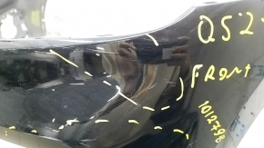 Bare front bumper Audi Q5 80A 21-25 without Park Assist and headlight washers, without tow hook cap, black, worn