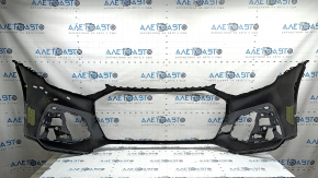 Bare front bumper Audi Q5 80A 21-25 without Park Assist and headlight washers, without tow hook cap, black, worn