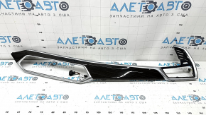 Right front panel trim BMW X5 G05 19-23 Fineline Stripe wood, with backlight, scratches, swollen chrome