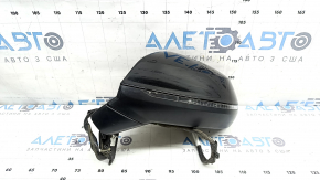 Left side mirror assembly Audi Q5 80A 18-25 8 pins, turn signal, BSM, heated, black, chips on turn signal