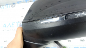 Left side mirror assembly Audi Q5 80A 18-25 8 pins, turn signal, BSM, heated, black, chips on turn signal