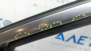 Front left door assembly Audi A3 22-26 chrome molding, white LY9C, bumps, scratches on the molding