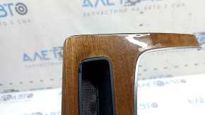 Right center console insert for Audi Q5 80A 18-25, brown walnut burl wood, scratches
