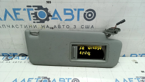Right visor Audi Q5 80A 18-24 gray, without hook, dry cleanable