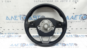 Bare steering wheel Audi Q5 80A 21-23 leather, black, without heating, without buttons, with paddles, scratch, for dry cleaning