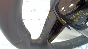 Bare steering wheel Audi Q5 80A 21-23 leather, black, without heating, without buttons, with paddles, scratch, for dry cleaning