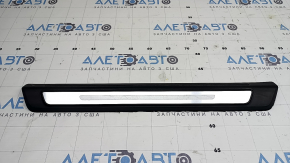 Outer front left door sill trim Audi Q5 80A 18-25 black with chrome, scratches, broken edges, scuffs