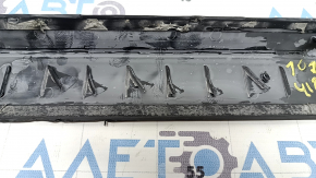 Outer front left door sill trim Audi Q5 80A 18-25 black with chrome, scratches, broken edges, scuffs