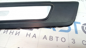Outer front left door sill trim Audi Q5 80A 18-25 black with chrome, scratches, broken edges, scuffs