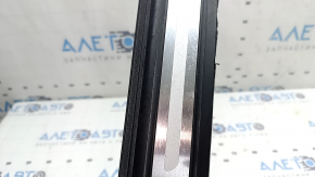 Outer front left door sill trim Audi Q5 80A 18-25 black with chrome, scratches, broken edges, scuffs