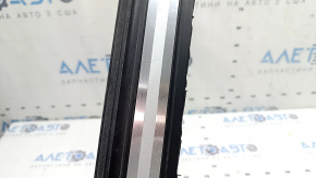 Outer front left door sill trim Audi Q5 80A 18-25 black with chrome, scratches, broken edges, scuffs