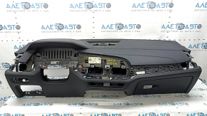 Front dashboard with AIRBAG BMW X5 G05 19-23 for projection, Vernasca black schwarz/schwarz leather, with glove compartment, bumpers