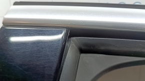 Rear left door assembly Audi A3 22-26 chrome molding, white LY9C, scratches on molding, bump
