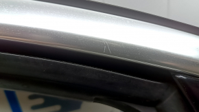 Rear left door assembly Audi A3 22-26 chrome molding, white LY9C, scratches on molding, bump