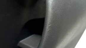 Door trim, rear left card, BMW X5 G05 19-22, black leather without curtain, Fineline Stripe wood insert, black leather armrest, with handle and overlays, bumps, scratches