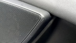 Door trim, rear left card, BMW X5 G05 19-22, black leather without curtain, Fineline Stripe wood insert, black leather armrest, with handle and overlays, bumps, scratches