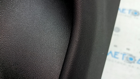 Door trim, rear left card, BMW X5 G05 19-22, black leather without curtain, Fineline Stripe wood insert, black leather armrest, with handle and overlays, bumps, scratches