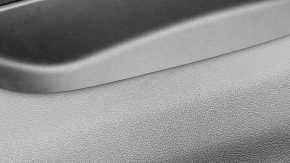 Door trim, front left card, BMW X5 G05 19-23, black leather, Fineline Stripe wood insert, black leather armrest, with handle and overlays, scratches, dents, needs cleaning, stitching is worn out