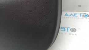 Door trim, front left card, BMW X5 G05 19-23, black leather, Fineline Stripe wood insert, black leather armrest, with handle and overlays, scratches, dents, needs cleaning, stitching is worn out