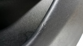 Door trim, front right card, BMW X5 G05 19-25, black leather, Fineline Stripe wood insert, black leather armrest, with handle and overlays, dents, tears, scratches
