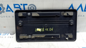 The license plate area of the Audi A3 22-26 trunk lid has a broken mount and scratches