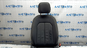 Audi A3 22-26 passenger seat with airbag, electric, heated, black leather, gray stitching, Alcantara insert, dry-cleanable