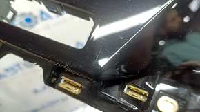 Left front panel trim for Audi A3 22-26, upper, black gloss, scratches, cracks in the button mounts