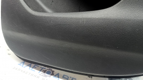 Door trim, rear right card, Honda Accord 19-22, black, with light gray leather insert, armrest, light gray leather, with button, with wood molding, scratches