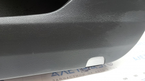Door trim, front right card, Honda Accord 19-22, black, with light gray leather insert, armrest, light gray leather, with wood molding, with buttons, scratches