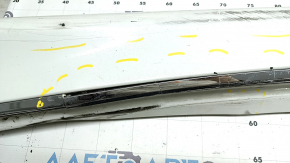 Left threshold for Honda Accord 18-22 with chrome, white, scratches, scuffed, cracked chrome, missing chrome fragment, dented