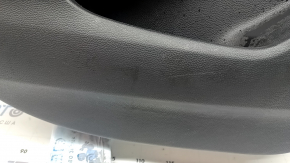 Door trim, rear left, Honda Accord 19-22, black, with light gray leather insert, armrest, light gray leather, with button, with wood molding, scratches