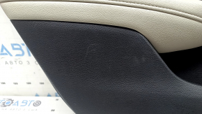 Door trim, rear left, Honda Accord 19-22, black, with light gray leather insert, armrest, light gray leather, with button, with wood molding, scratches